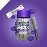 Besitos Preroll Coffin Kisses limited edition cannabis pre-roll with dark themed packaging and premium handcrafted roll