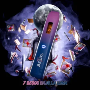 7BESOS Bajo La Luna premium cannabis product with elegant night-themed branding and sleek packaging design