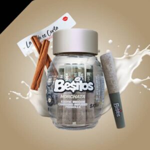 Besitos Horchata disposable vape featuring a smooth creamy horchata flavor with sweet cinnamon and rice milk notes in a sleek compact design