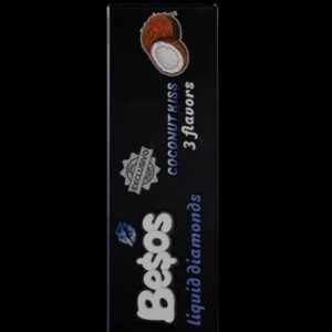 Besos Dual Switch Coconut Kiss disposable vape featuring a smooth creamy coconut flavor with tropical notes and dual switch functionality